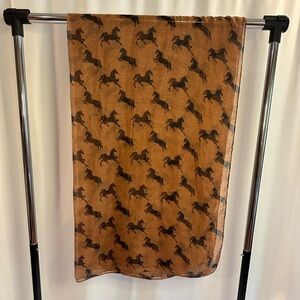 44x70 inch equestrian themed scarf/wrap/sarong